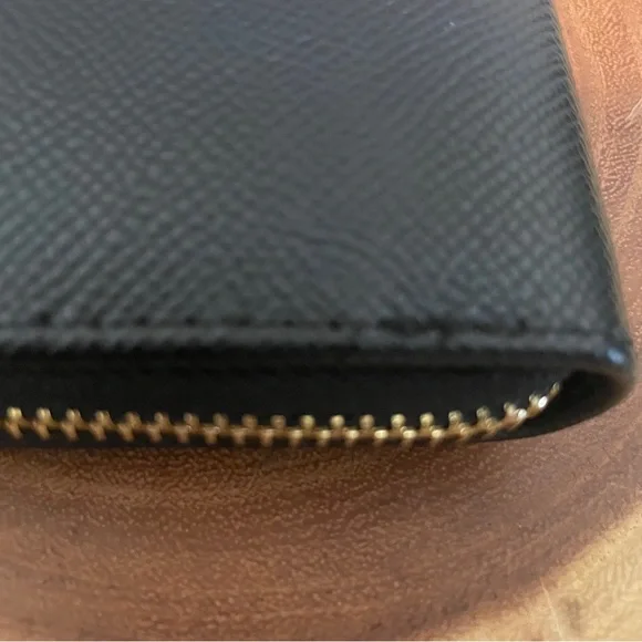 Micro-Pak Small Black Corner Zip Vegan Pebbled Leather Wristlet Wallet NWOT - Picture 12 of 12